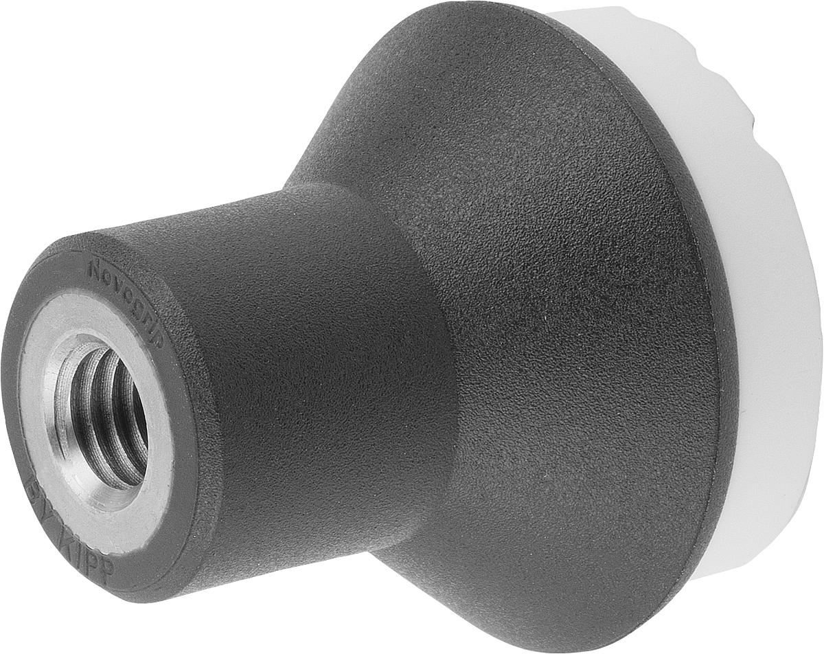 Kipp K0251.0045 NOVO.GRIP PILZKNOPF GR.1  M4       EDELSTAHL, DECKEL LICHTGRAU - K0251-0045 NOVO GRIP PILZKNOPF GR 1 M4 EDELSTAHL - DECKEL LICHTGRAU