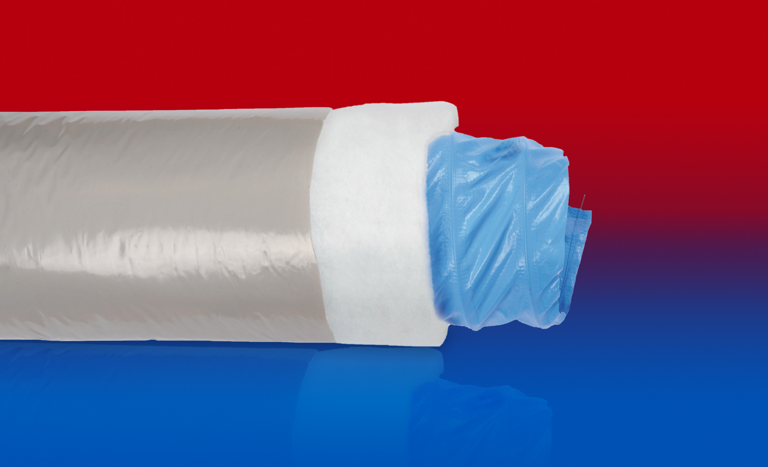 Norres 368-0110-3501-10 PVC-Klimaschlauch, isoliert, antibakteriell, schwerentflammbar, Innen-Ø 110 mm, Aussen-Ø 160,6 mm, Biegeradius 88 mm - Norres 368 - ISODUC PVC 368 ANTI-BACTERIAL