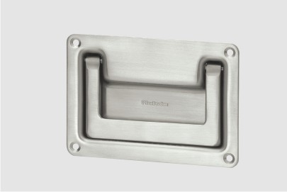 Leschhorn EE-03-118-39   Edelstahl Klappgriffe A 118, Material: 1.4301, hochglanz elektropoliert - Leschhorn EE-03 Edelstahleinbaugriffe Rechteckig