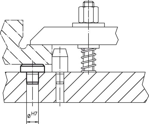 Halder 22630.0144 Auflagebolzen Ø 30 x 50.0 - Auflagebolzen Auflagebolzen - Durchmesser 10 x 8DIN 6321 - alte Norm DIN 6321 - alte Norm