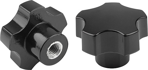 Kipp K0185.3205 FÜNFSTERNGRIFF D=32  M5, - KIPP K0185-IG Fuenfsterngriffe - Innengewinde
