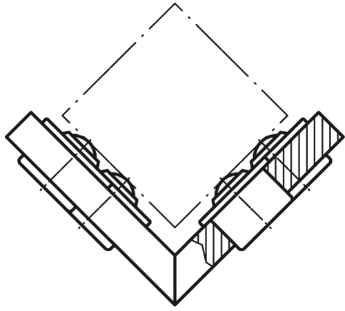 Halder 22750.0044 Kugel rolle mit Stahlblechgehäuse Ø 24 ± 0,065, alle Teile aus rostfreiem Stahl - Kugelrolle mit Stahlblechgehaeuse - Durchmesser 18 - Deckel und Gehaeuse verzinkt