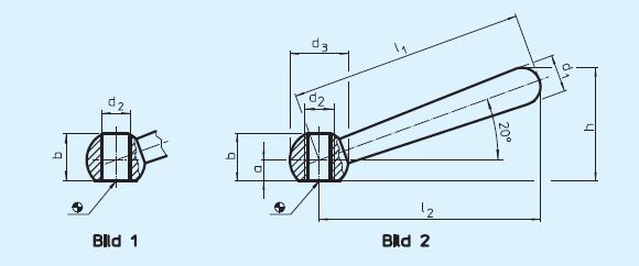 Halder 24470.0320 Kegelgriff DIN 99, 200 schräg mit Gewinde, Form N, Stahl - EH 24470 Kegelgriffe DIN 99