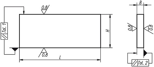 Norelem 03200-01 PARALLELSTÜCK PAAR  H=8, L=63, - Norelem 03200 Parallelstueck Paare DIN 6346