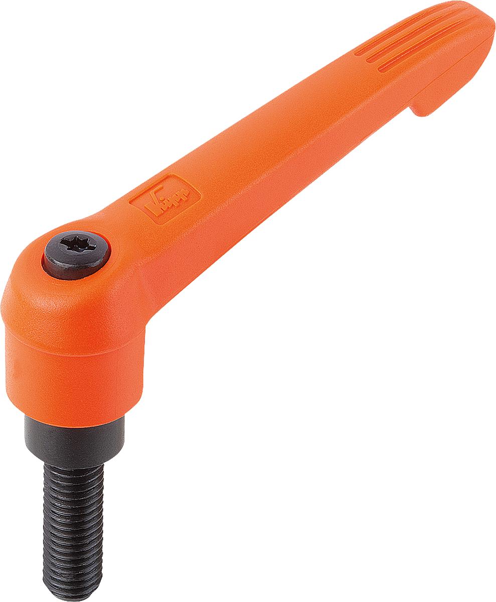 Kipp K0269.3102X50 KLEMMHEBEL GR.3  M10X50, GRIFFHEBEL ORANGE - K0269-3102X50 KLEMMHEBEL GR 3 M10X50 - GRIFFHEBEL ORANGE