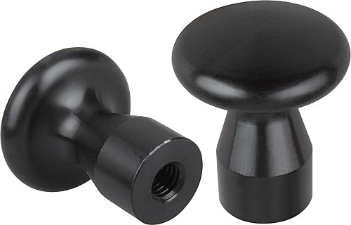 Kipp K0157.08 FLACHER KNOPF  M8, - KIPP K0157-IG Flache Knoepfe - Innengewinde