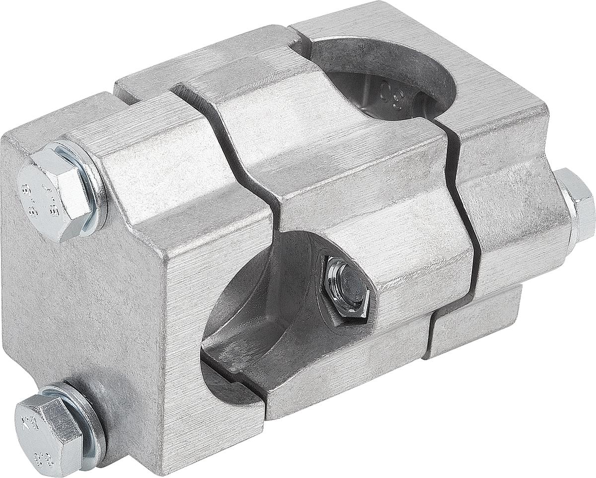 Kipp K0472.524040 KREUZKLEMMSTÜCK ALUMINIUMGUSS, A=40,2,  B=40,2 - K0472-524040 KREUZKLEMMSTUECK ALUMINIUMGUSS - A 40-2 - B 40-2