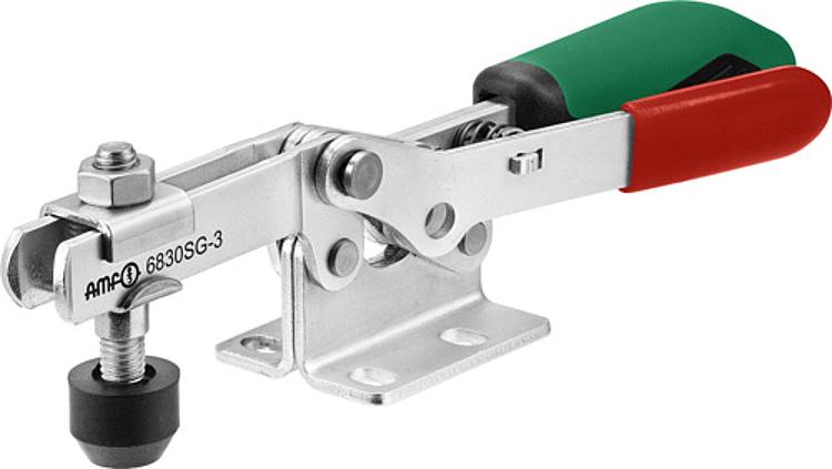 AMF 6830SG-3 Waagrechtspanner mit grünem Handgriff und Sicherheitsverriegelung, Größe : 3, F1: 1,8 kN, F2: 2,5 kN - LE 6830SG Waagrechtspanner mit gruenem Handgriff und Sicherheitsverriegelung-Abbildung