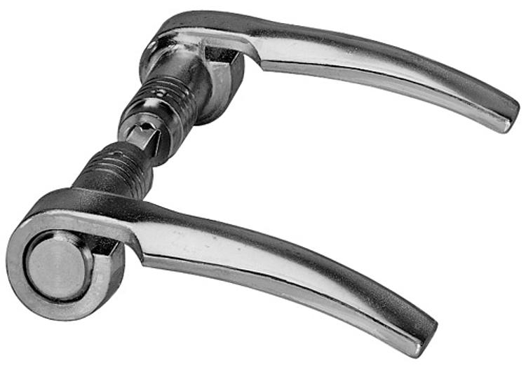 AMF 460G Türdrücker-Paar, Schwalbenform, für Kastenbreite: 30 - 50 mm, Garnitur: Ja, Lochteil: - - LE 460G Tuerdruecker-Paar - Schwalbenform -Abbildung