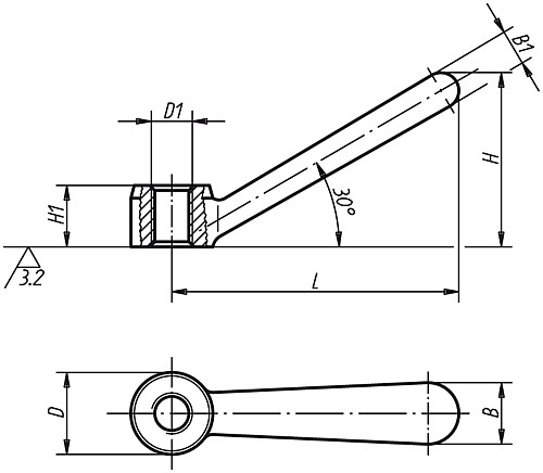 Norelem 06350-08 SPANNMUTTER M8, - Norelem 06350 Spannmuttern