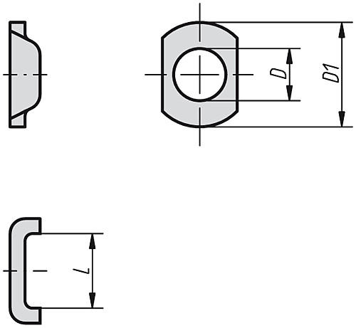 Kipp K0107.05 KLEMMSCHEIBE FÜR M5, L=9, - KIPP K0107 Klemmscheiben fuer Andruckspindeln
