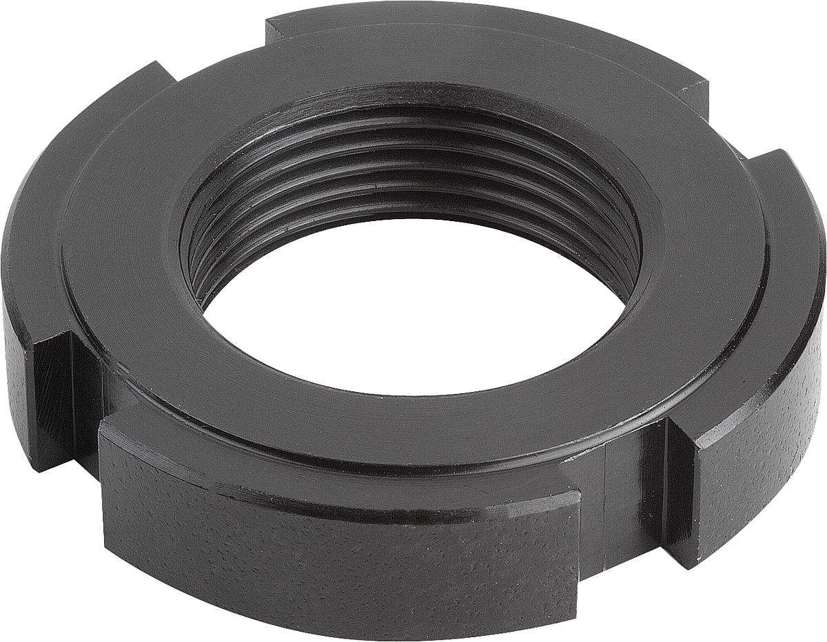 Norelem 07590-122 NUTMUTTER DIN1804 M22X1,5, D2=40, H=9, FORM:W, EINSATZSTAHL BRÜNIERT - 07590-122 NUTMUTTER DIN1804 M22X1-5 - D2 40 - H 9 - FORM W - EINSATZSTAHL BRUENIERT