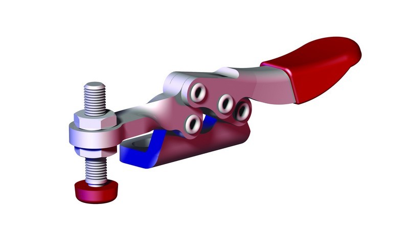 DESTACO 205-S Horizontalspanner Haltekraft 250N, Öffnungswinkel 90° - DESTACO 205-SR Horizontalspanner - massiver Spannarm - Fuss rechts abgewinkelt