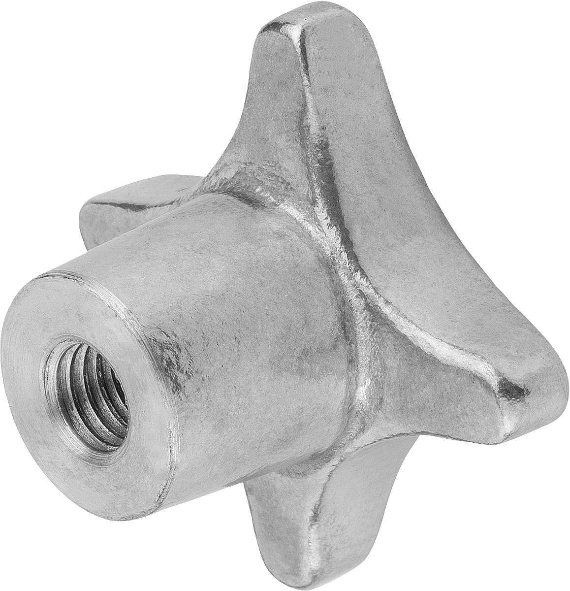 Kipp K0145.408016 KREUZGRIFF FORM D, D1=80, D5=M16, ALU, GEROMMELT - K0145-408016 KREUZGRIFF FORM D - D1 80 - D5 M16 - ALU - GEROMMELT