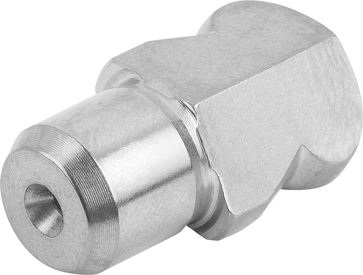 Kipp K0351.5122 AUFNAHMEBOLZEN A=12 FORM D    EDELSTAHL, MIT KUGELANSATZ ABG - K0351-5122 AUFNAHMEBOLZEN A 12 FORM D EDELSTAHL - MIT KUGELANSATZ ABG