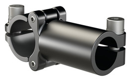 DESTACO TCLD-40M-20M-45-L-A; Winkel-T-Klemmstücke Rohr-Rohr mit Scharnier, D1= 40 mm, D2= 20 mm, Verschraubung: links,  Winkel 45°, Maximale statische Belastung 260 Nm, Material: Aluminium - LE70000 TCLD T Klemmverbinder Rohr-Rohr