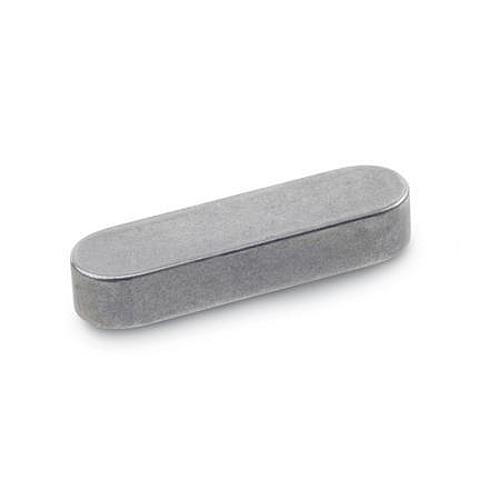 Leschhorn 6885 A Edelstahl rundstirnig Passfeder DIN 6885, B=16 H=10 L=45 Material: 1.4571, DIN ISO 286 Passungen - DIN 6885 Edelstahl Passfeder
