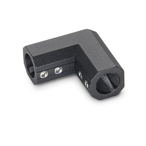 Ganter 298-28-B18-T-SW GEHÄUSE FÜR T GETRIEBE, SCHWARZ KU BESCHICHTET - GN 298 Gehaeuse fuer Winkel - T Getriebe - Aluminium-Abbildung