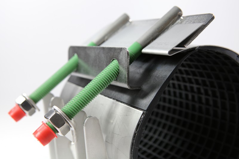 Leschhorn LS1-S-266-276-200  Edelstahl-Reparaturschellen einteilig mit losem Verschluss, Spannbereich 266-276, BL 200, EPDM-HT 150° - LS1 Schelle mit losem Verschluss - ideal fuer Fernwaerme