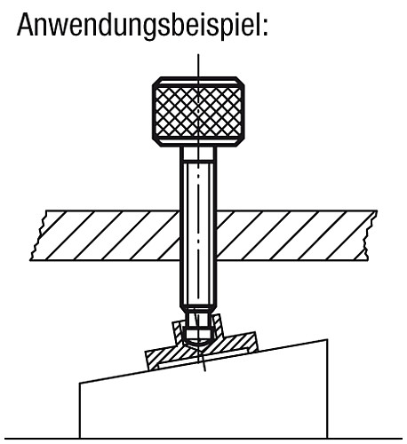 Norelem 07134-06X40 DREHMOMENTSCHRAUBE, MIT KUGELDRUCKZAPFEN  M6X40 - Norelem 07134 Drehmomentschrauben mit Kugeldruckzapfen