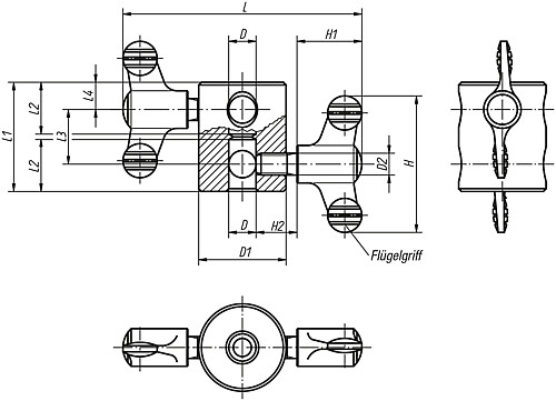 Norelem 06622-01 MULTIVERBINDUNGSSTÜCK GR.1 D=8 - Norelem 06622 Multiverbindungsstuecke
