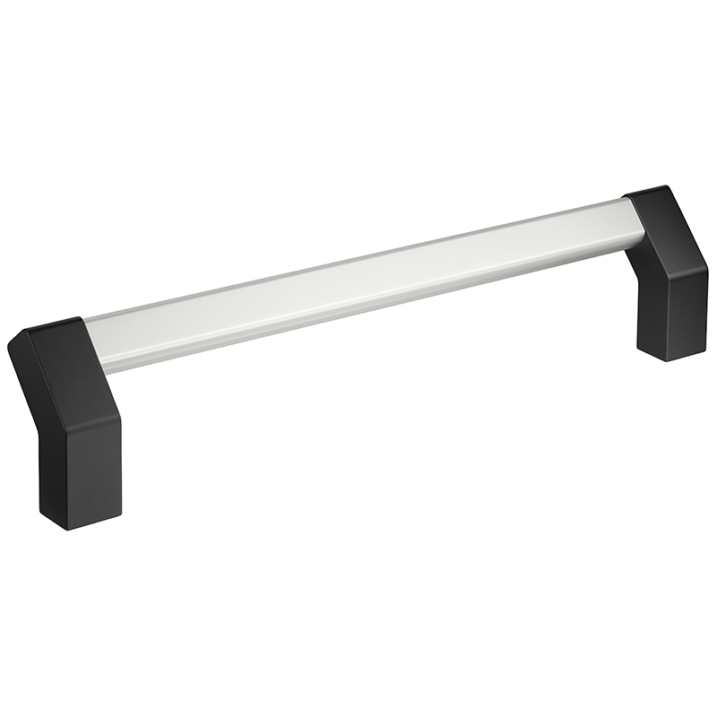 Leschhorn INMS-06-400-S14 stabile Maschinengriffe, A 400 mm, L 440 mm, Schenkel schwarz, Griffsteg schwarz, eloxiert - LE INMS-06 hochwerige Maschinengriffe