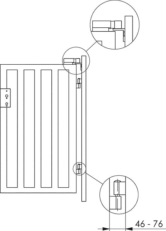 AMF 150N Türschließer, M: M37x1,5, ØD: 6,5, L: 143-232 - LE 150N Tuerschliesser -Anwendung