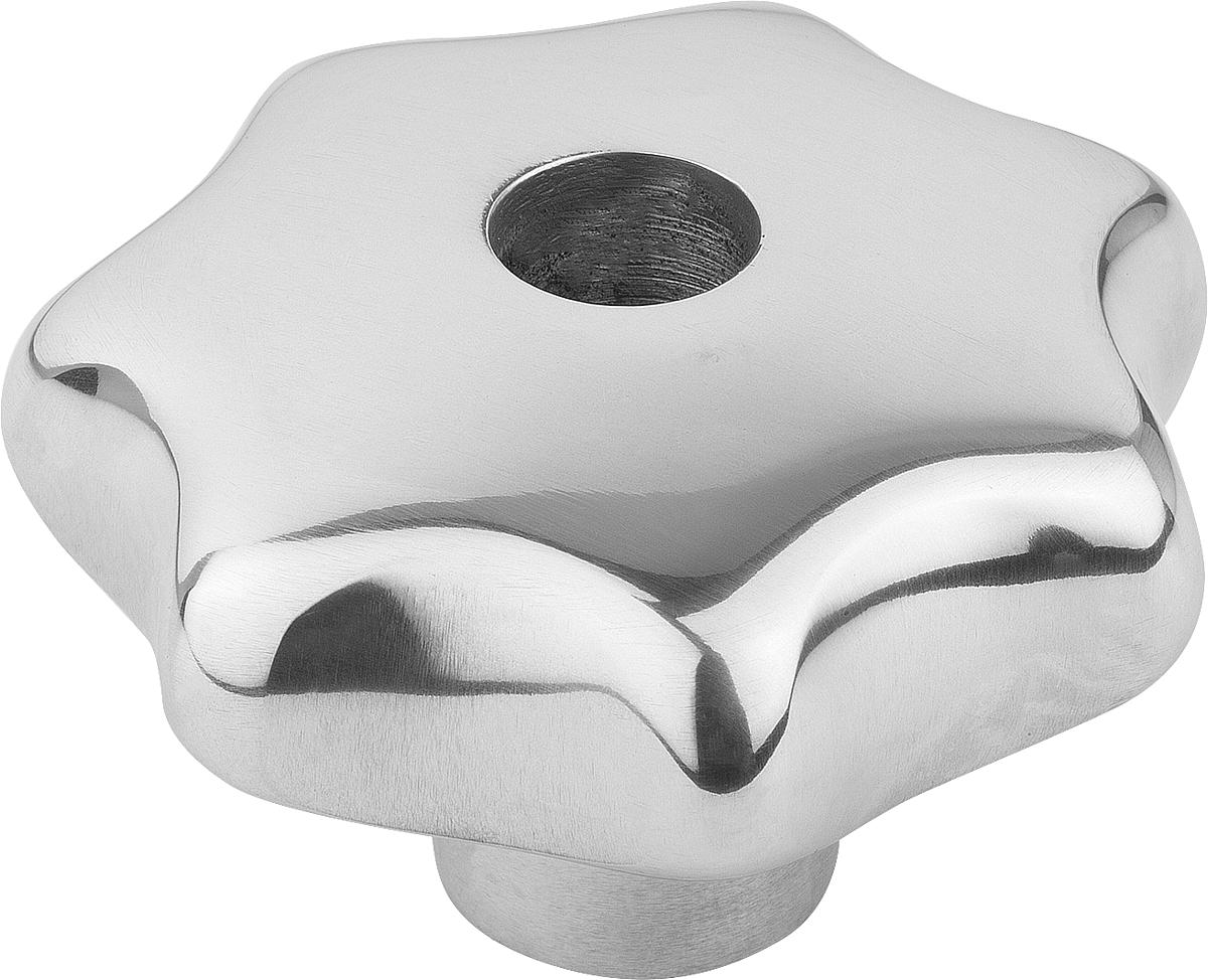 Norelem 06192-450102 STERNGRIFF FORM D, D1=50, D5=M10, ALU, POLIERT - 06192-450102 STERNGRIFF FORM D - D1 50 - D5 M10 - ALU - POLIERT