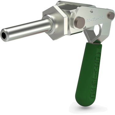 DESTACO 624 Schubstangenspanner Einbau  Haltekraft 3600N, Hub 66mm, INCH: Zoll-Gewinde 3/8-16 - DESTACO 624-MM-G Schubstangenspanner-G-Gruener Handgriff