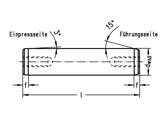 Mahr Motion  5010647 N423 dw = 15; l = 125; f = 3, Führungswellen - LE70035 N400 421 423 425 Fuehrungswelle