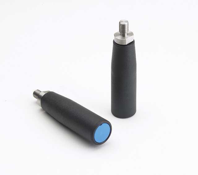Leschhorn M245 Zylindergriffe  H 89,5; d 22; Gewinde d1 M12; Kunststoff PA, schwarz - LE M245 Zylindergriffe-EcoLine-Abbildung