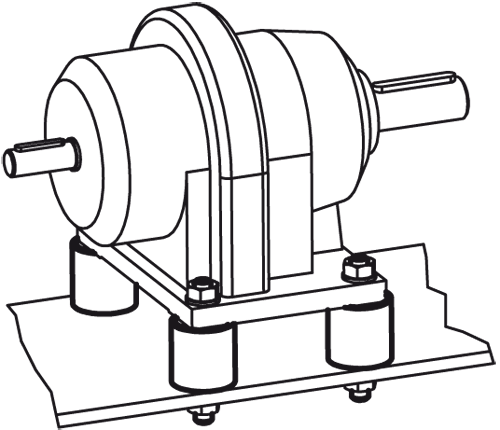 Halder 25150.0161 Gummi-Metall-Puffer Ø 60 x 30 mit Innengewinde und Schraube - Gummi-Metall-Puffer Gummi-Metall Puffer - Durchmesser 10 x 10 - mit Innengewinde mit Innengewinde -Bild 1-