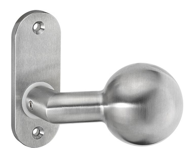 AMF 433D Türknopf, gekröpft, drehbar: Ja, fest: -, Rosette: 32 x 87 x 6 mm - LE 433 Tuerknopf - gekroepft -Abbildung