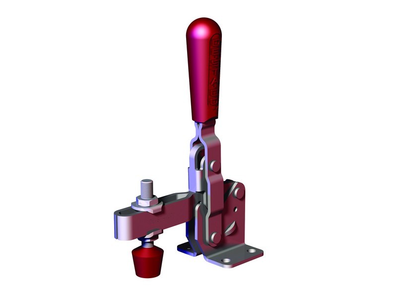 DESTACO 210-U Vertikal-Kniehebelspanner Haltekraft 2800 N - 3400 N, Öffnungswinkel 105° - 210-U Vertikalspanner - U-Spannarm - Fuss abgewinkelt