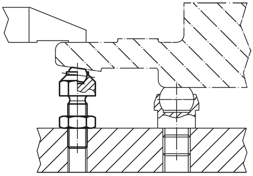 Halder 22740.0013 Pendelauflage verstellbar 13 x M 8 mit abgeflachter Kugel  Auflagefläche,  plan, Stahl - Pendelauflagen Pendelauflage - verstellbar
