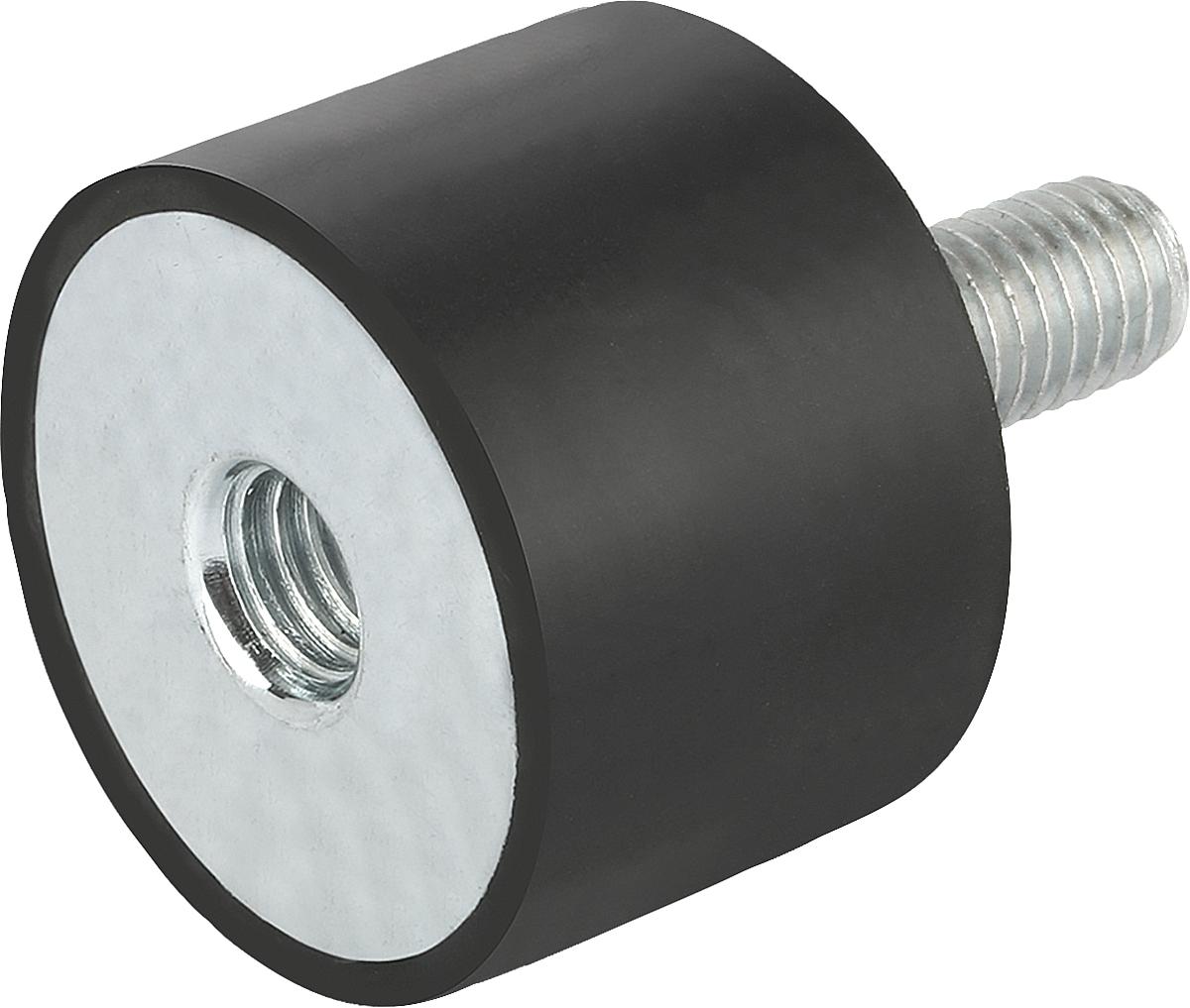 Norelem 26102-00800855 GUMMI METALL PUFFER TYP B, D=8, H=8 - 26102-00800855 GUMMI METALL PUFFER TYP B - D 8 - H 8