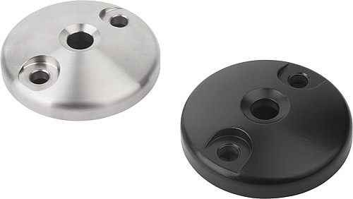 Kipp K0425.40801 TELLER F. STELLFUSS FORM D ANTISL, - KIPP K0425-D Teller fuer Stellfuesse aus Zinkdruckgus