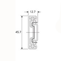 Accuride DB3832-0015 Teleskopschienen 100% Vollauszug, 12,7x45,7, SL 148,TR 140, 39kg, schwarz verzinkt - 3832 DO Accuride Teleskopschiene Profil