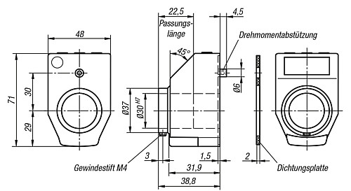 Norelem 21922-12 POSITIONSANZEIGER, FREI PROGRAMMIERBAR - Norelem 21922 Positionsanzeiger nicht programmiert