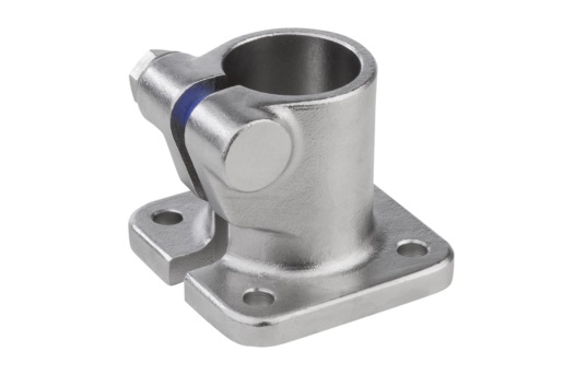 Norelem 29010-118 ROHRVERBINDER MIT FUß M=30 G=50 L=37, FORM:A EDELSTAHL, FÜR RUNDROHRE, A=18,1 - NLM 29010-NI Rohrverbinder Fuss Edelstahl - Form B - Abbildung 1