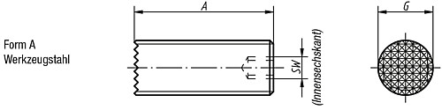 Kipp K0388.4010 GRIPPER VERSTELLBAR FORM A, A=40, G=M10 - KIPP K0388-A Grippers verstellbar Form A
