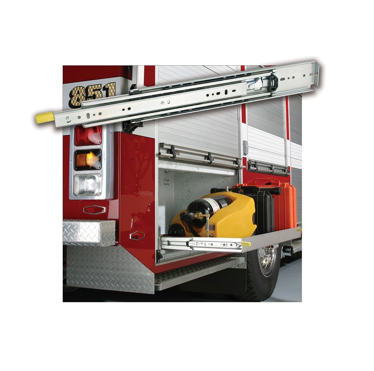 Accuride DZ9308-0042R-E4 Teleskopschienen mit Verriegelung 100% Vollauszug, 19,1x76,2, SL 1066,8, TR 1066,8, 228kg, hell verzinkt, R - Rechts - Accuride DZ9308-E4 Teleskopschienen mit Verriegelung - Anwendung 1