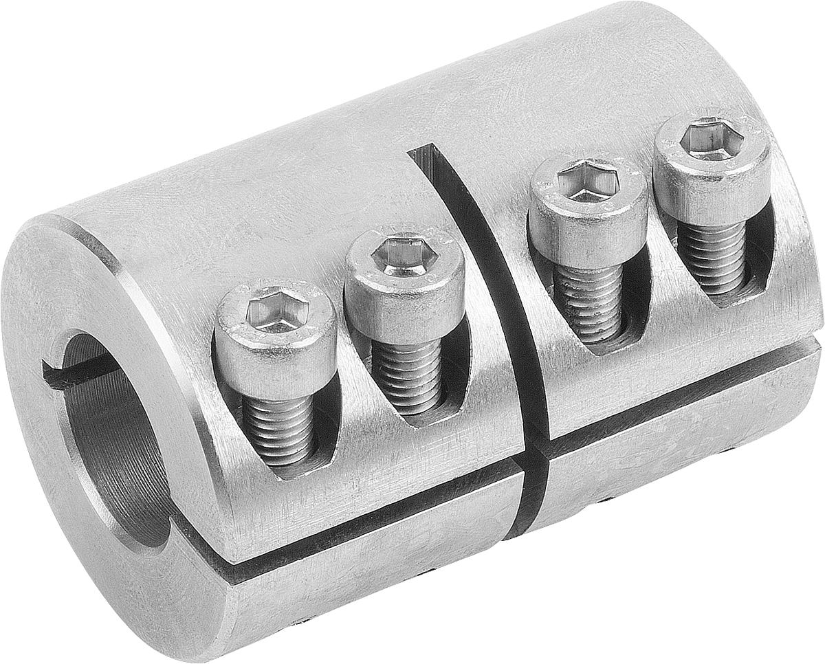 Norelem 23050-2300 STARRE KUPPLUNG GESCHLITZT, EDELSTAHL, D1=30 - 23050-2300 STARRE KUPPLUNG GESCHLITZT - EDELSTAHL - D1 30