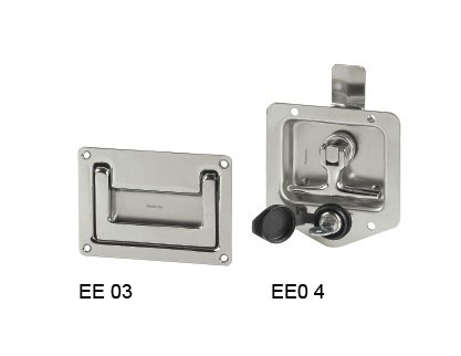 Leschhorn EE-03-118-33   Edelstahl Klappgriffe A 118, Material: 1.4301, mattglänzend gebürstet - EE-03 - EE-04 Edelstahleinbaugriffe Rechteckig