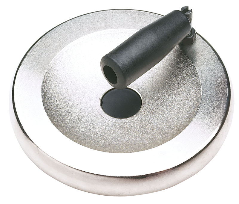 Leschhorn W298 Handräder mit Umleggriff d 42; D 200; d1 D16; V- schwarz lackiert - Boteco W298 Handraeder mit Umleggriff