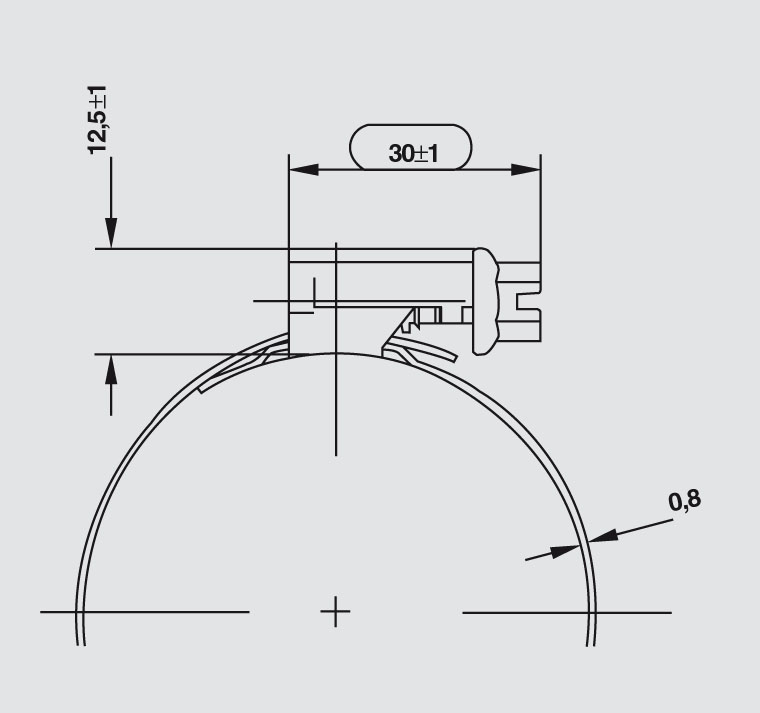 Schlauchschellen TX, Spannbereich 108-130, Breite 16; Schlüsel C8, Material W4 - STABIL TX Schlauchschelle