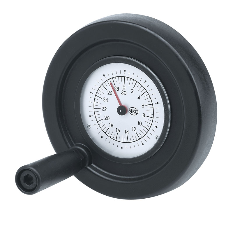 Leschhorn K902 Scheibenhandräder mit Griff für Positionsanzeigen  D 149; d5 87 (S80/1); d1 6,8 H9 - Boteco K902 Speichenhandraeder mit Griff fuer Positionsanzeigen