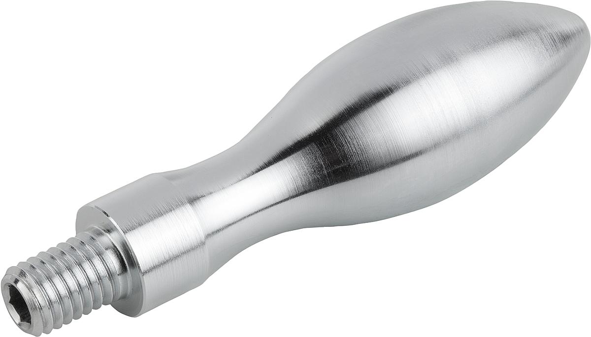 Kipp K0166.1025080 FESTST. BALLENGRIFF, STAHL, DIN 39, FORM E, D1=25, D3=M10, L - K0166-1025080 FESTSTEHENDEM BALLENGRIFF - STAHL - DIN 39 - FORM E - D1 25 - D3 M10 - L