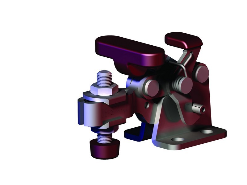 DESTACO 305-U Horizontalspanner Haltekraft 650N, Öffnungswinkel 90° - 305-UR Horizontalspanner - U- Spannarm - Fuss abgewinkelt mit Zusatzverriegelung
