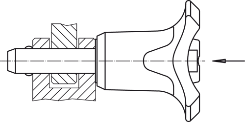Halder 22370.0232 Kugelsperrbolzen selbstsichernd Ø 16 x 60, orange - Kugelsperrbolzen Kugelsperrbolzen - selbstsichernd - Durchmesser 5 x 15 - orange orange